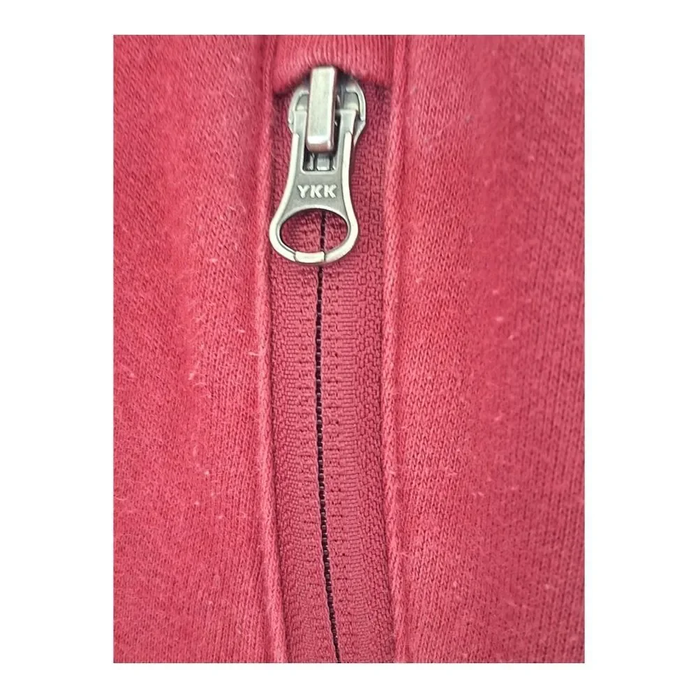 THE NORTH FACE Full Zip Hoodie L Red Maroon Mens Large
